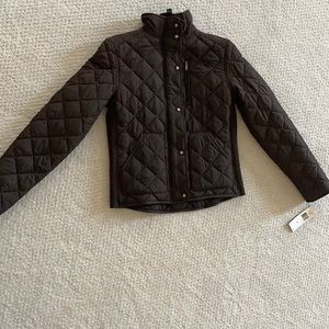 Classic Warm fitted jacket small dark brown quilted